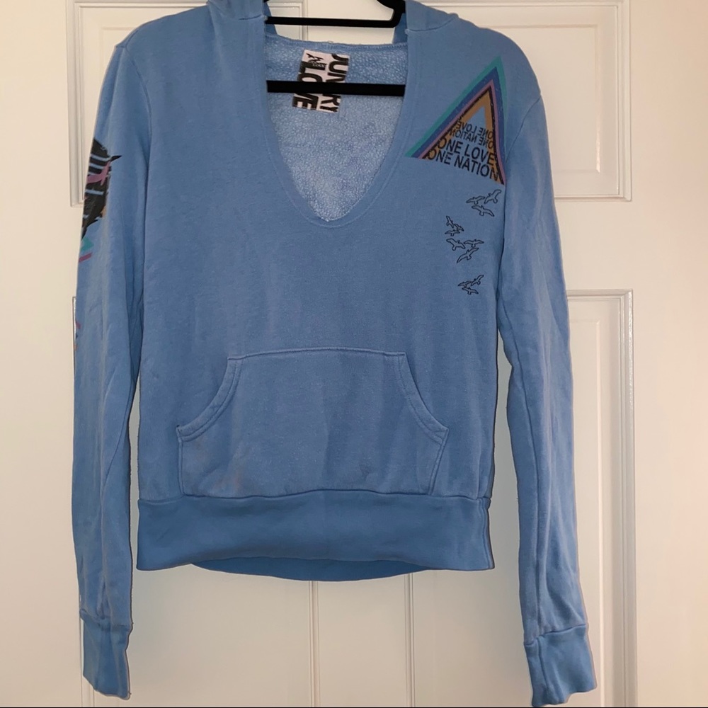 Country love scoop neck hoodie